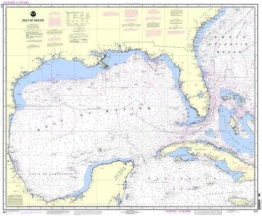 One of NOAA's 1,000 printed nautical charts