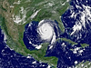 NOAA satellite image of Hurricane Katrina