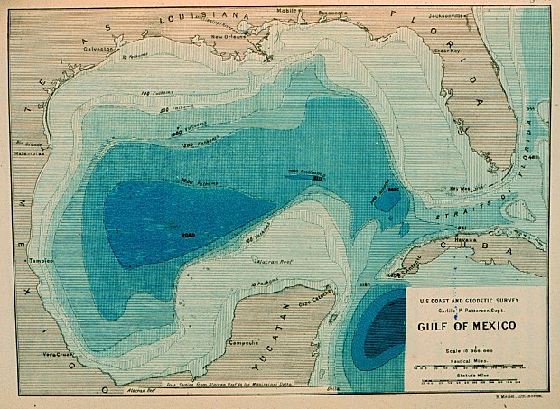 first realistic bathymetric map of any oceanic basin in the Gulf of Mexico