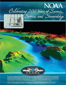 brochure cover of NOAA celebrates 200 years of science, service and stewardship. 