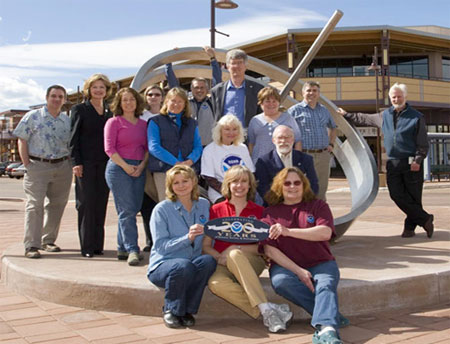 Greetings from sunny Colorado where several NOAA employees gathered around our Wonder of Science display