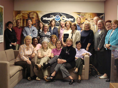 Librarians take time out from the books to send greetings from the Annual NOAA Libraries Conference