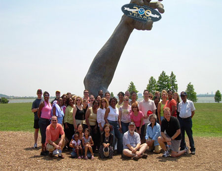 The NOAA Chief Financial Officer Office staff from the Finance and Budget Offices at East Point Park in Washington, DC