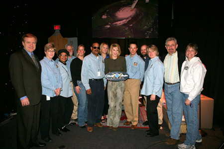 A few of the many staff from across NOAA that brought this exhibit to life