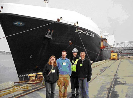 Alaskan National Weather Service employees visit the M/V Midnight Sun