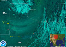 Polar-orbiting environmental satellite image 