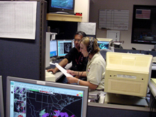 Forecasters broadcast on NOAA Weather Radio
