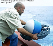Deployment of a drifter buoy