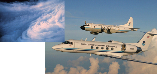 Hurricane hunters fly airplanes like the NOAA WP-3 and Gulfstream-IV directly into hurricanes to collect valuable data about the nature of the storms.