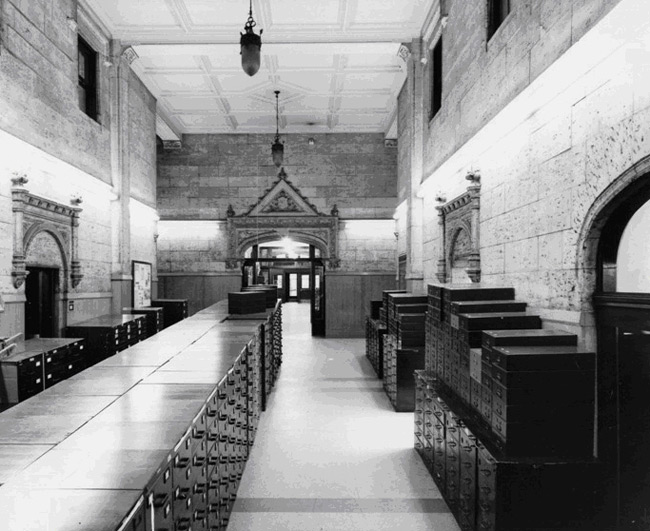 Punch card cabinets containing climate records were even stacked in the main entrance of the NWRC in the early 1960s.
