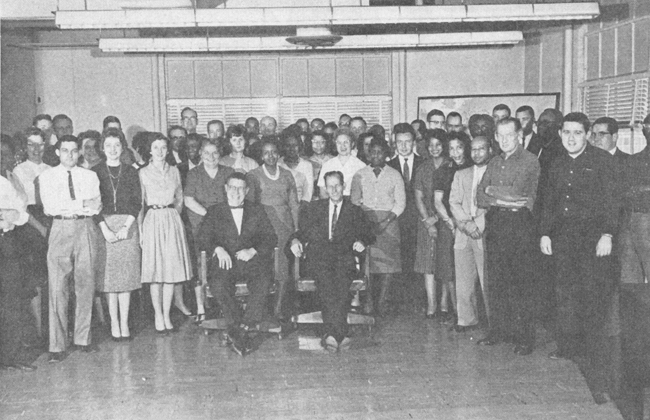NODC staff celebrates the Center's 2nd anniversary in January, 1963.
