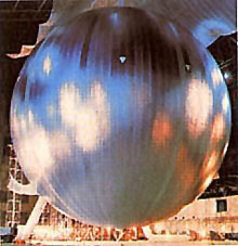 Echo I was made of aluminum-coated Mylar that was launched by a rocket into space. 