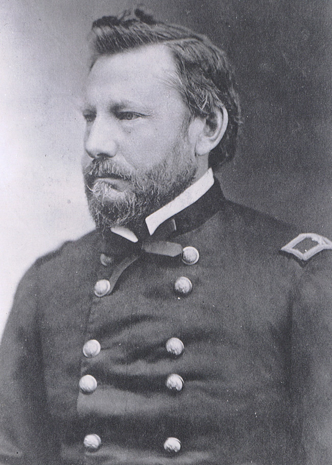 Matthew Brady’s portrait of General Albert J. Myer, the first Chief Signal Officer of the weather division of the U.S. Army Signal Corps.