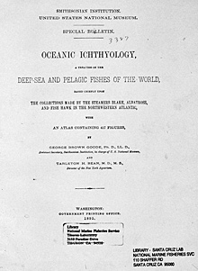 Title page to Goode's greatest work, 