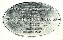 plaque commemorate E. Lester Jones’ founding of the American Legion