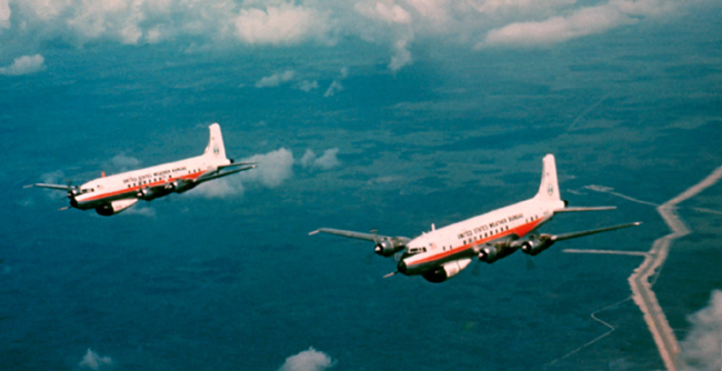 DC-6 aircraft used in hurricane research