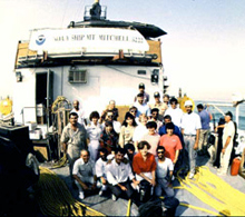 Crew members and scientists