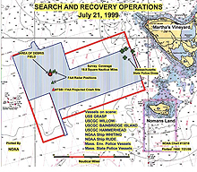 NOAA chart showing search and recovery