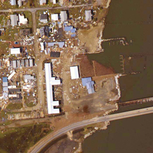 View of Grand Isle, Louisiana, taken by a NOAA Citation jet