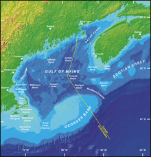 Map of Gulf of Maine
