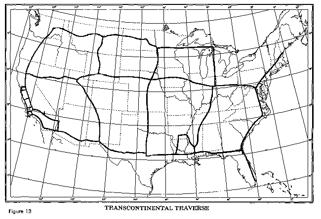 The final routes of the Transcontinental Traverse.