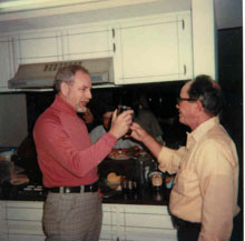  Shorty (right) celebrates his retirement from the Coast Survey in 1979. 