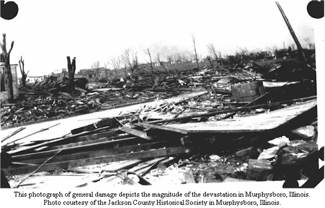 Murphysboro, IL destruction after the 1925 Tri-State Tornado