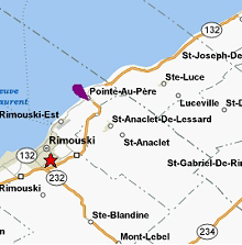 map of Father  Point, in Rimouski, Quebec