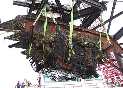 The Monitor's engine was recovered from the National Marine Sanctuary in 2001.