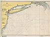 Approaches to New York Nautical Chart 1944