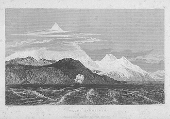 Mt. Sarmiento rise over 7,000 feet above the Magdalen Channel in the Tierra Del Fuego region