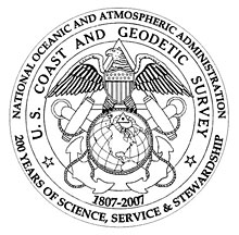 NOAA 200th birthday commemorative survey mark