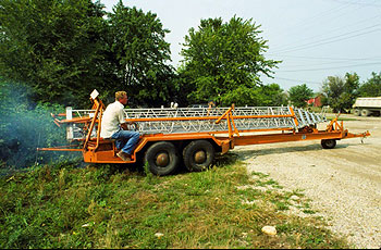 self-propelled trailer upon which the Trailer Mounted Tower was mounted