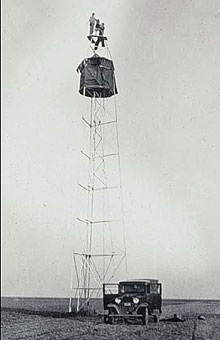 Bilby Tower with an observing tent