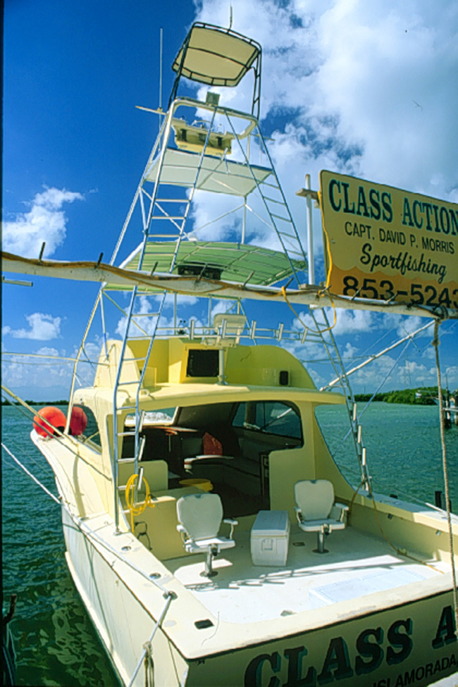 Saltwater recreational fishing vessel