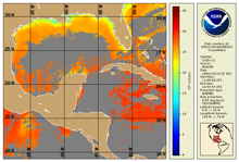 sea surface temperatures map