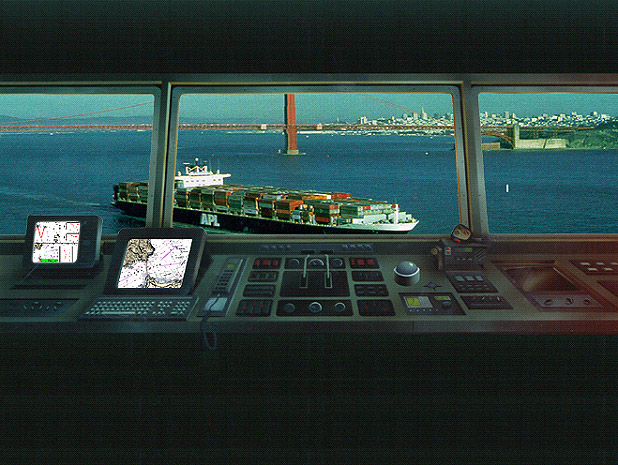 Raster Chart Display System on the bridge of a ship