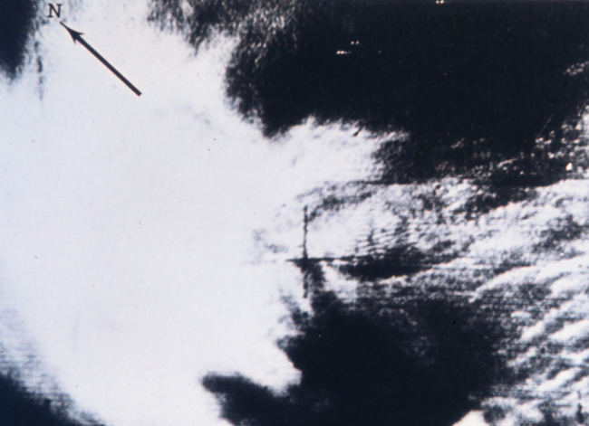 Among the most famous of early satellite weather photographs
