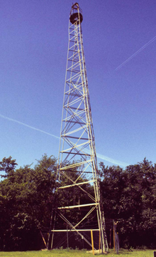 A large tower for line-of-sight between survey marks