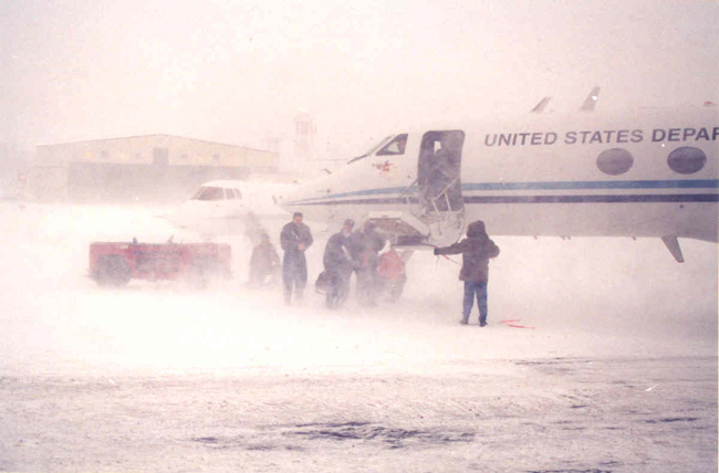 NOAA aircraft conducts winter research in Alaska.